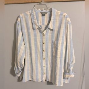 Natural Reflections striped button down shirt. Size 2X